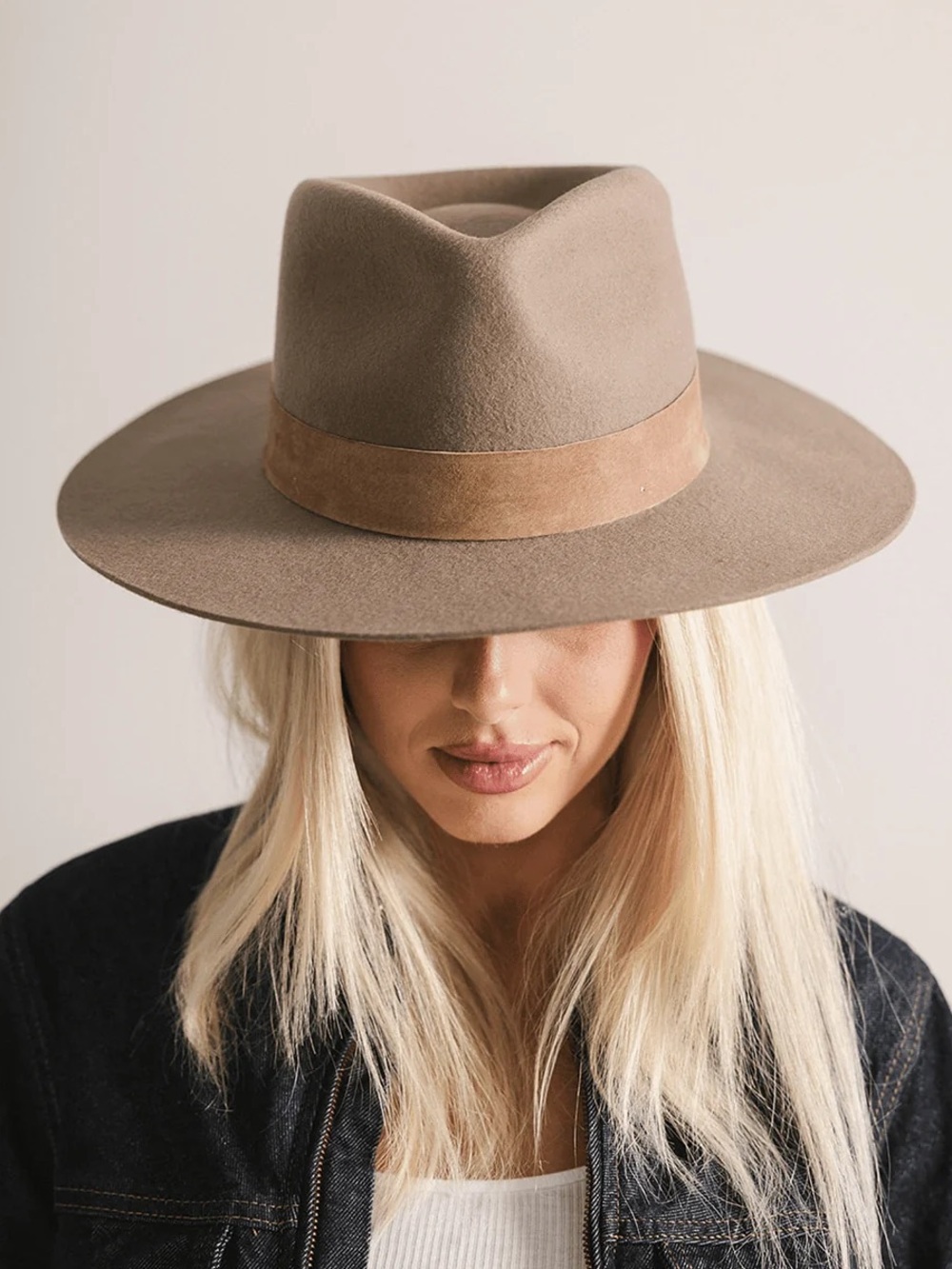 Gigi Pip Women’s Miller Fedora Felt Wide Brim Hat